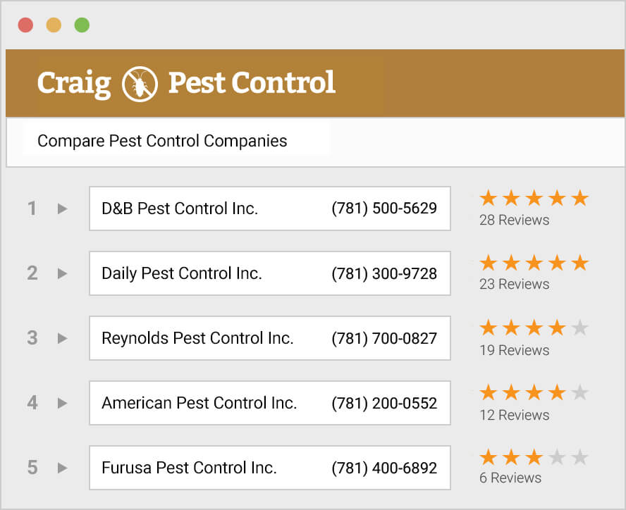 Free Quotes from Local Pest Control Pros Craig Pest Control